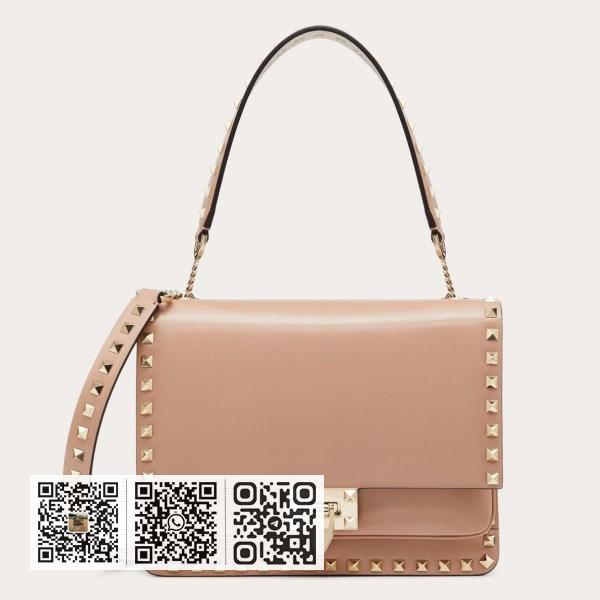 Valentino Rockstud 裸色小牛皮斜背包