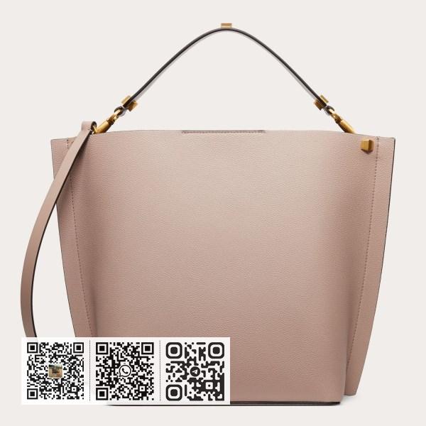 Valentino Escape Poudre 粒面小牛皮 Hobo 包