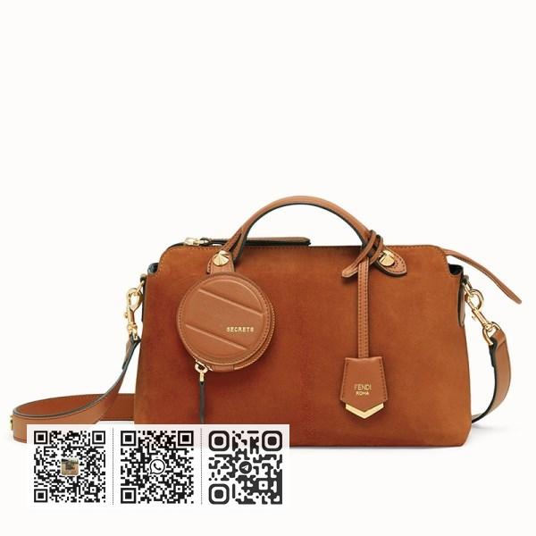 Fendi By The Way 棕色绒面革中号包