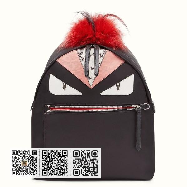 Fendi 黑色 Bag Bugs Eyes 狐狸皮草背包