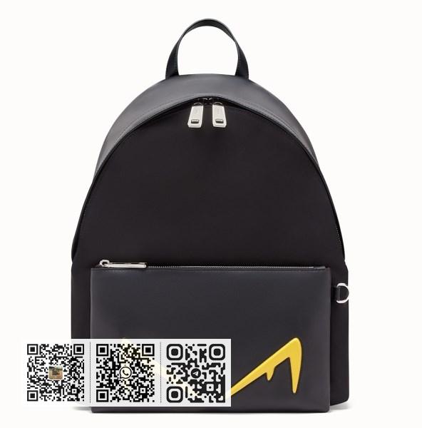 Fendi Diabolic Eyes 尼龙与皮革背包