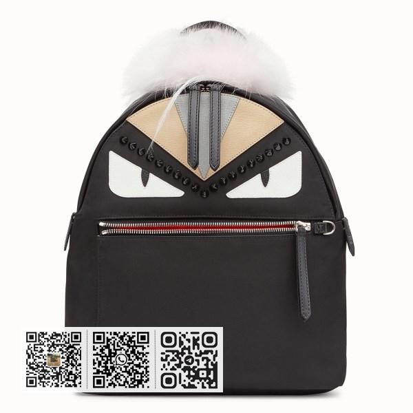 Fendi 黑色 Bag Bugs Eyes 狐狸毛皮铆钉背包