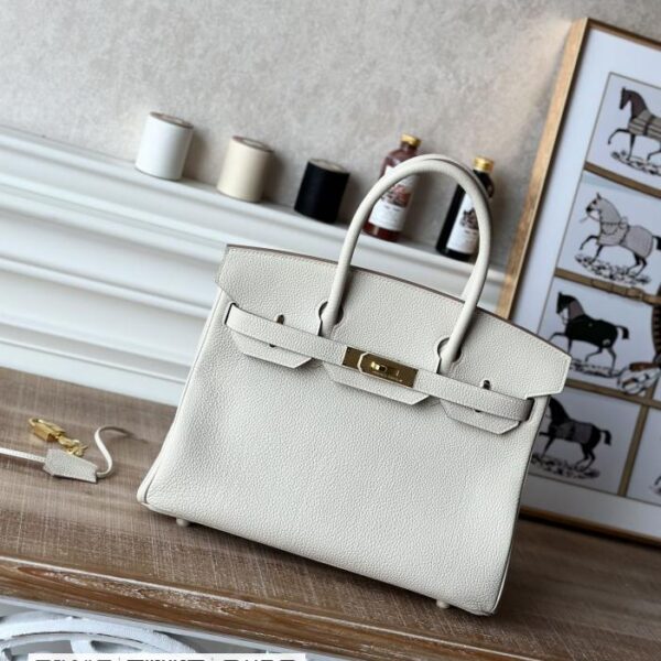Birkin 30 铂金包 奶昔白 金扣