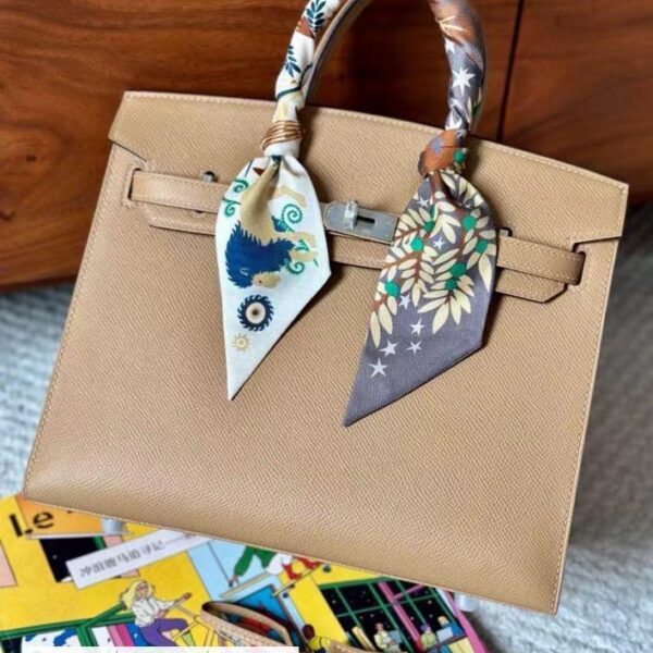 Birkin 25cm epsom 0M奶茶色 银扣