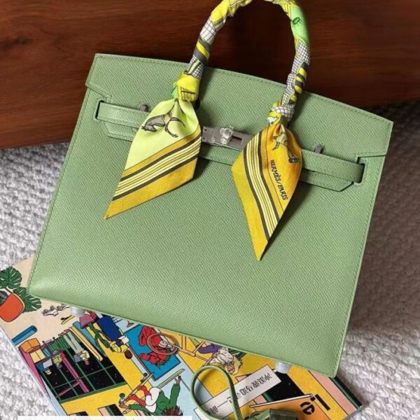 Birkin 25cm epsom 酪梨绿 银扣