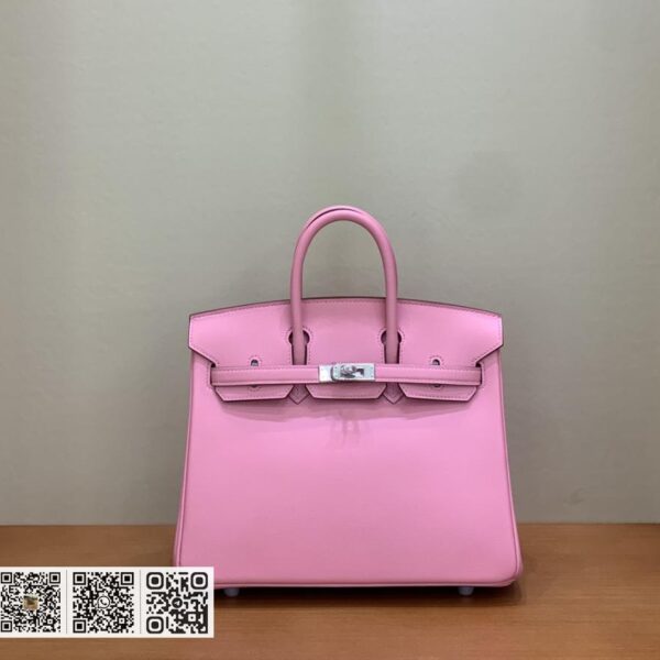 Birkin 25cm swift 樱花粉 银扣 全手工
