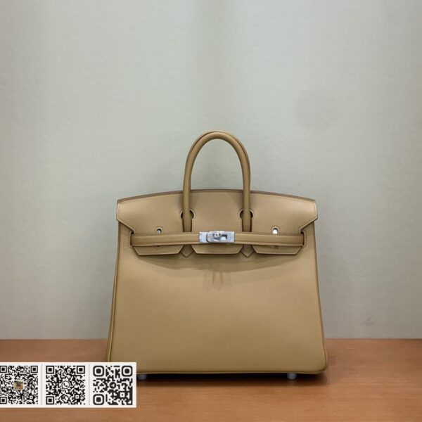 Birkin 25cm swift S2芝麻色 银扣 全手工