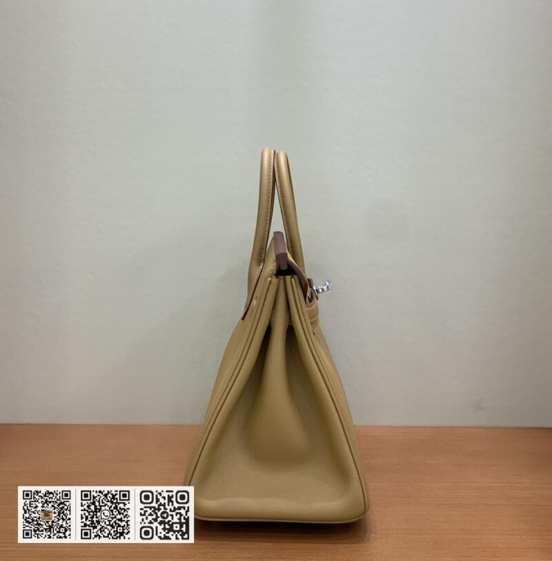Birkin 25cm swift S2芝麻色 银扣 全手工 - Image 4