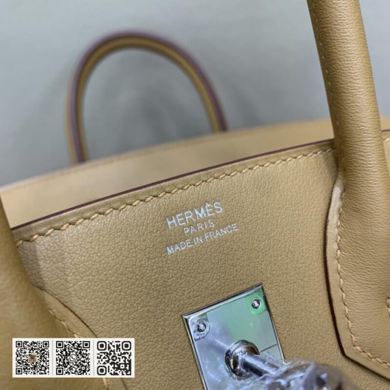Birkin 25cm swift S2芝麻色 银扣 全手工 - Image 7