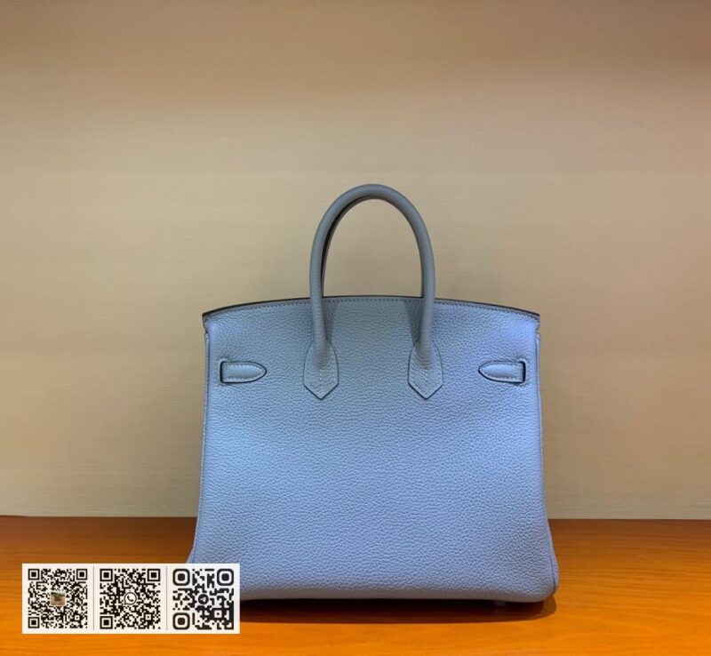 Birkin 25cm togo 亚麻蓝 银扣全手工蜡线 - Image 2