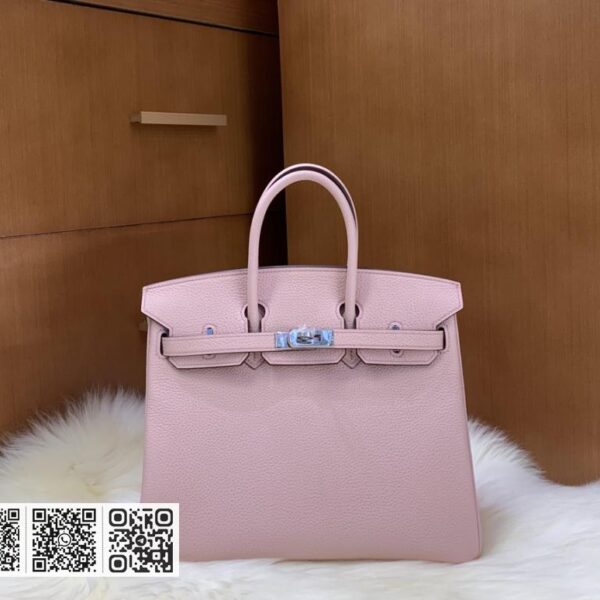 Birkin 25cm togo 3Q粉 银扣 全手工蜡线