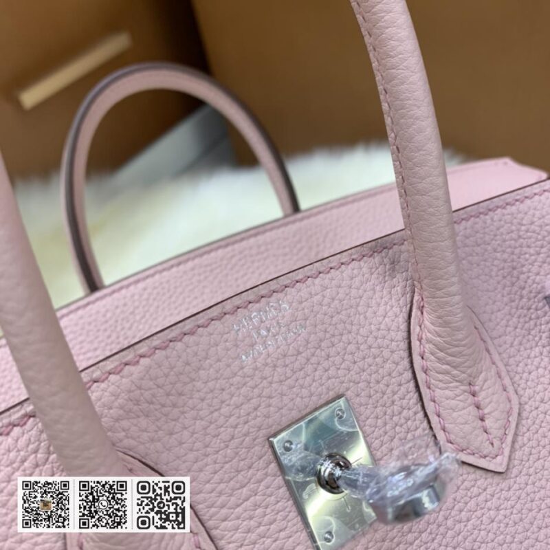 Birkin 25cm togo 3Q粉 银扣 全手工蜡线 - Image 8