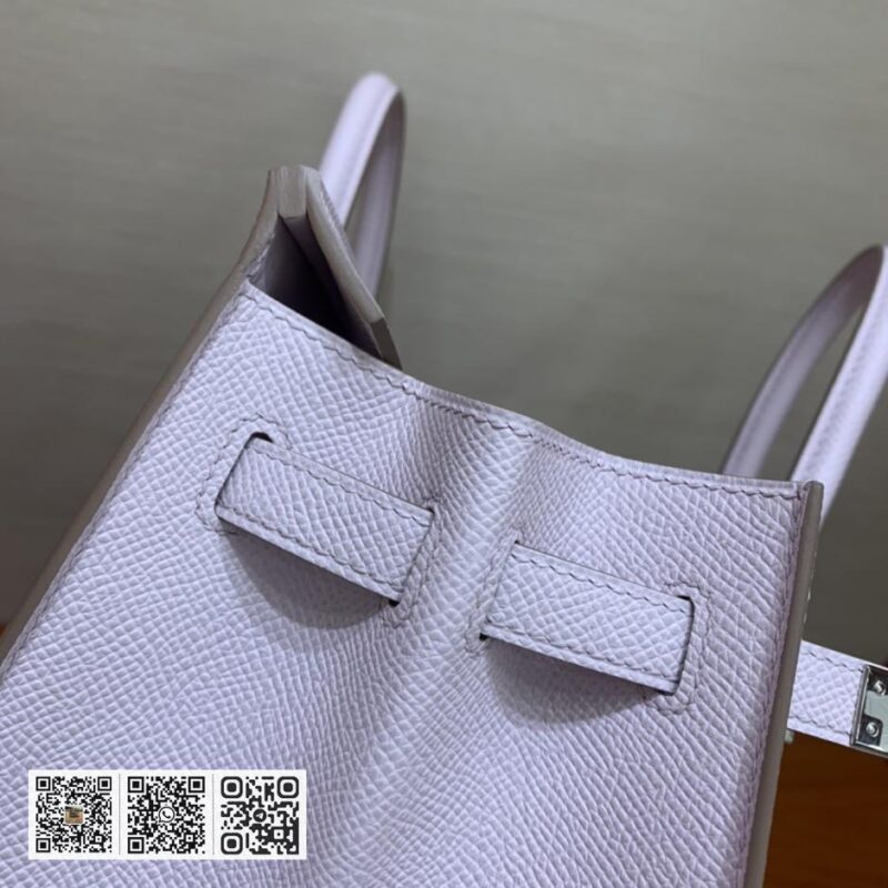 Birkin 25cm epsom 09梦幻粉红紫 银扣 - Image 7