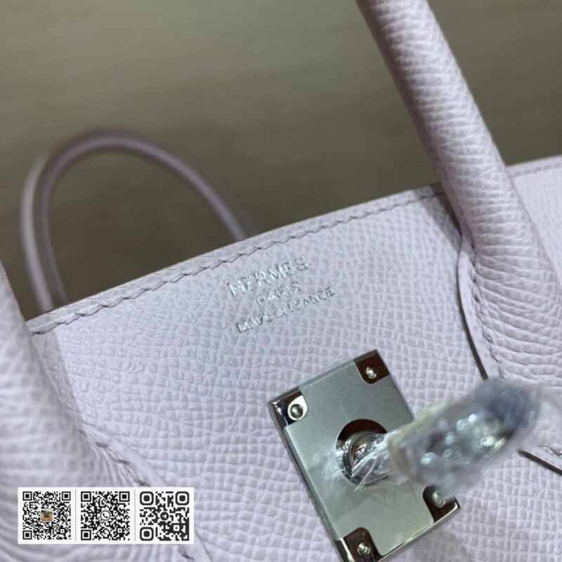Birkin 25cm epsom 09梦幻粉红紫 银扣 - Image 8