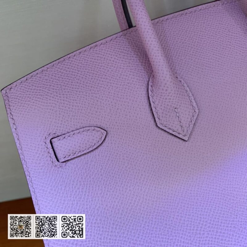Birkin 25cm epsom X9锦葵紫 银扣 - Image 6