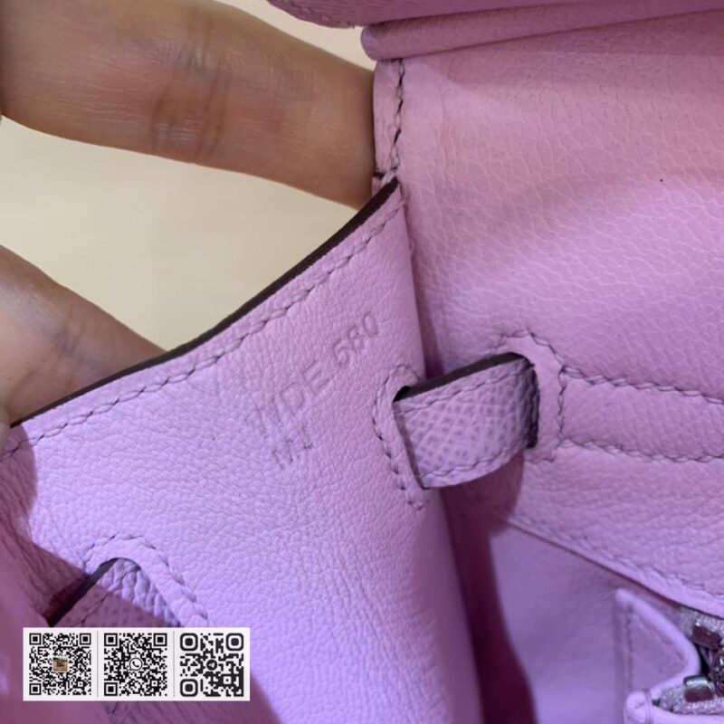 Birkin 25cm epsom X9锦葵紫 银扣 - Image 8