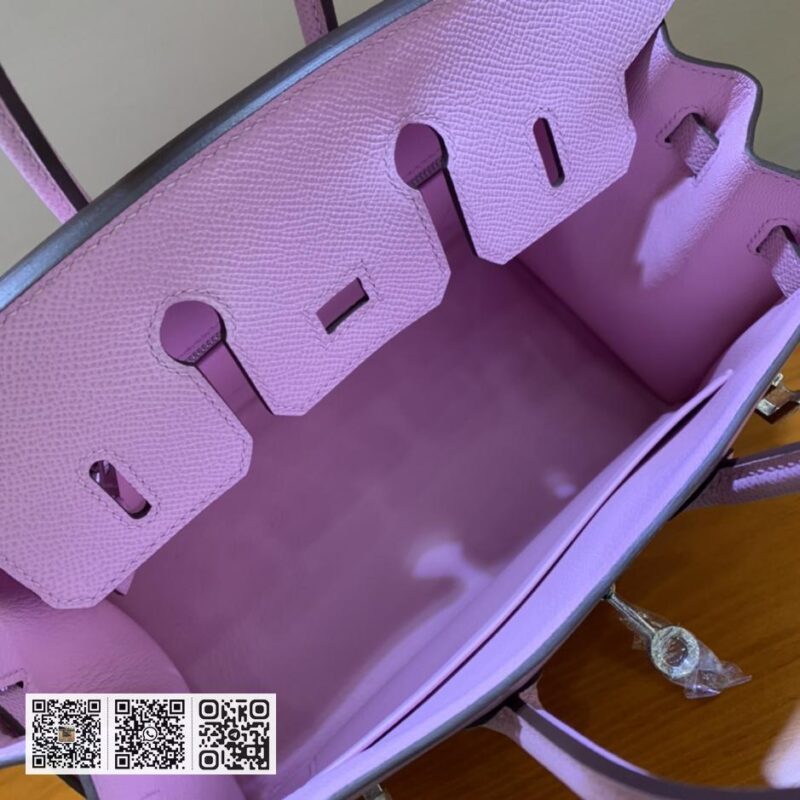 Birkin 25cm epsom X9锦葵紫 银扣 - Image 9