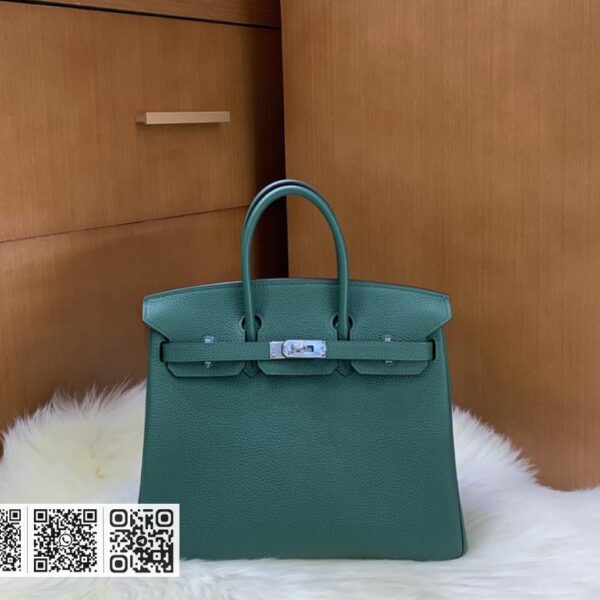 Birkin 25cm togo 孔雀绿 金银扣 全手工蜡线