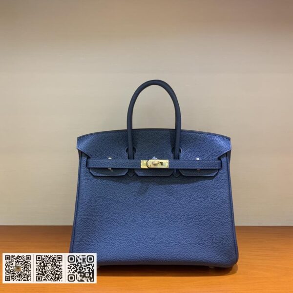 Birkin 25cm togo 珊瑚蓝 金扣全手工蜡线