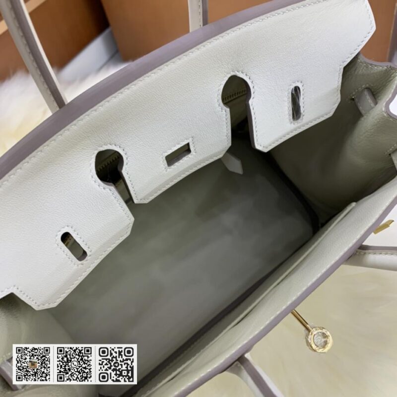 Birkin 25cm swift 奶昔白 金银扣 - Image 9