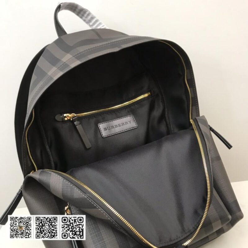 Burberry顶级原单 London 格纹双肩包 - Image 7