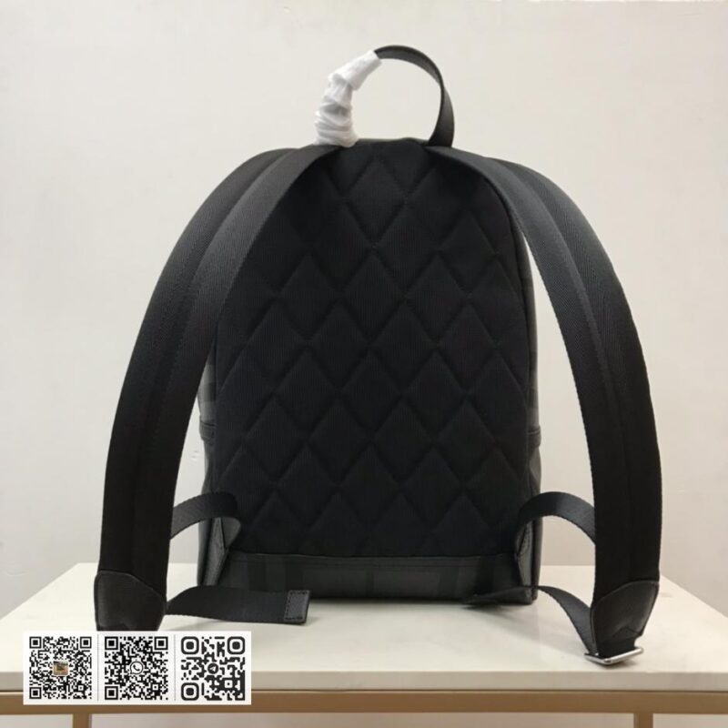 Burberry顶级原单 London 格纹双肩包 - Image 4