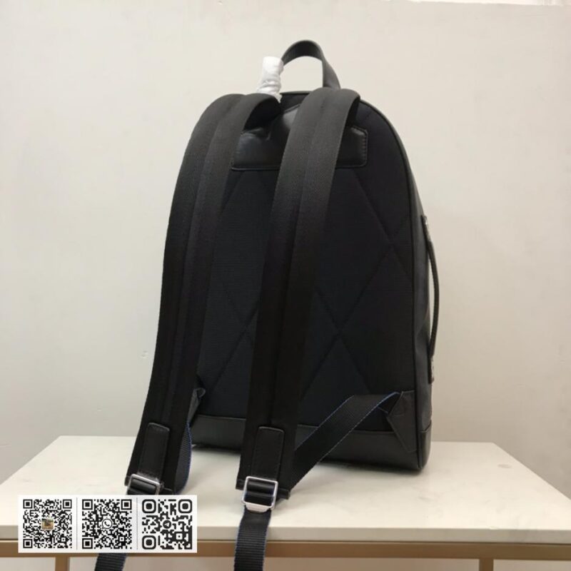 Burberry顶级原单 London 格纹拼皮革双肩包 - Image 4