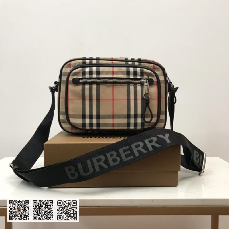 Burberry顶级原单 Vintage复古格纹斜背包