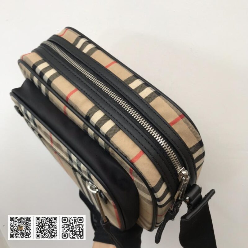 Burberry顶级原单 Vintage复古格纹斜背包 - Image 6