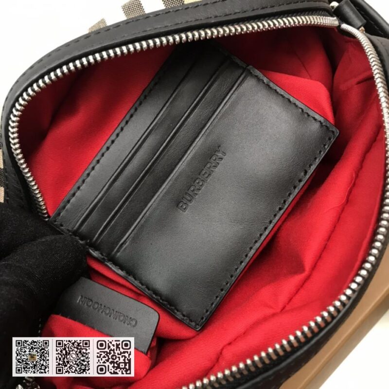 Burberry顶级原单 Vintage复古格纹斜背包 - Image 9