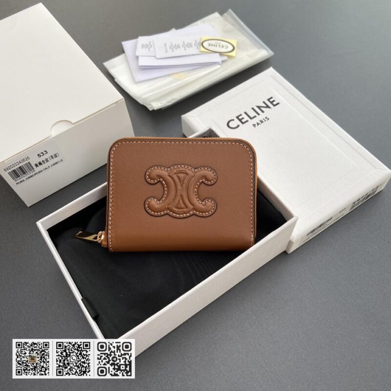 Celine TRIOMPHE羊皮短款拉链包