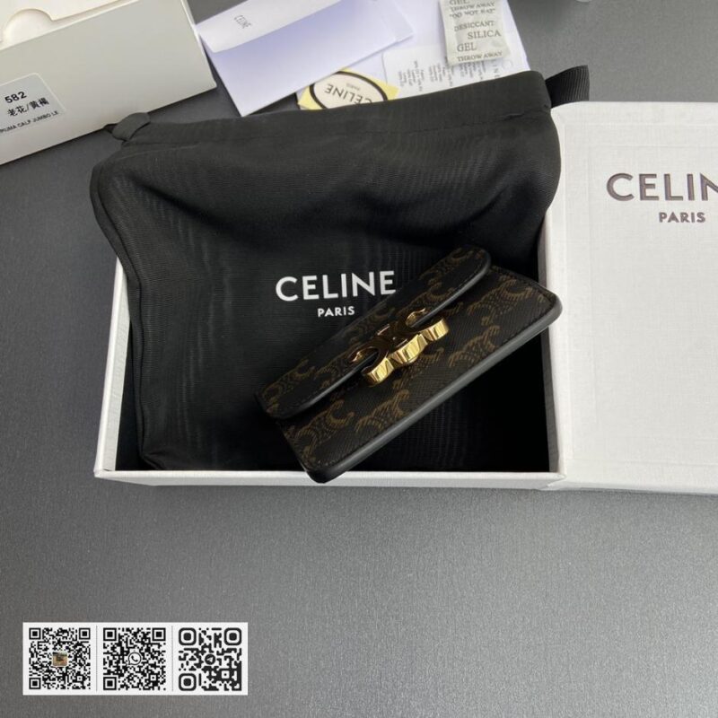Celine TRIOMPHE翻盖卡包 - Image 3