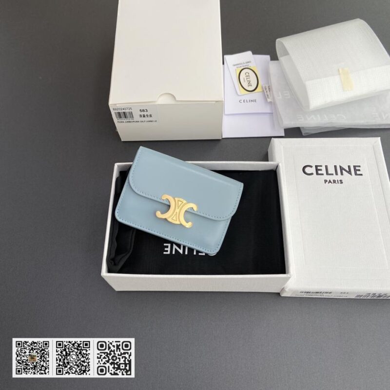 Celine TRIOMPHE翻盖卡包 - Image 9