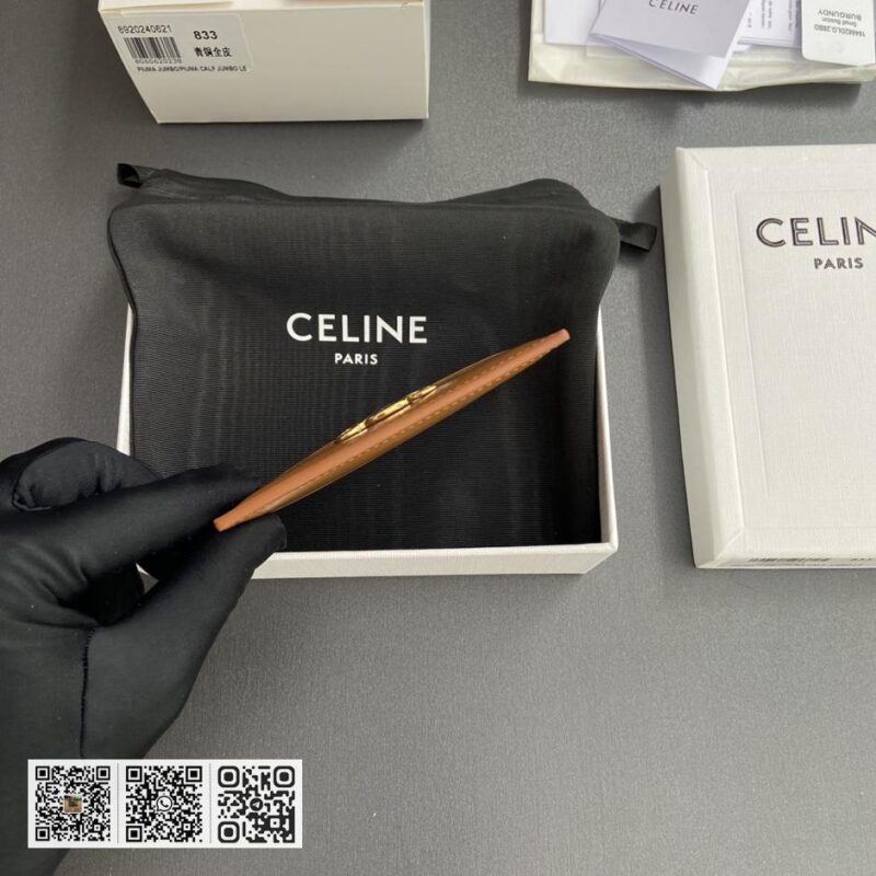 Celine TRIOMPHE牛皮卡包 - Image 4