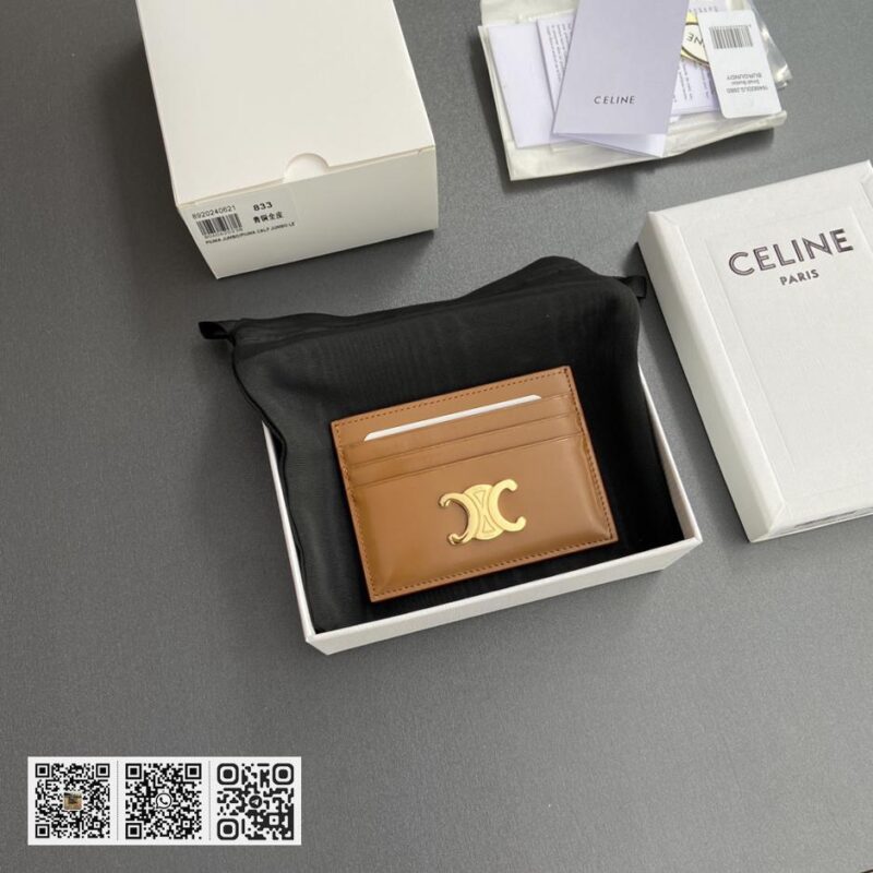 Celine TRIOMPHE牛皮卡包 - Image 9