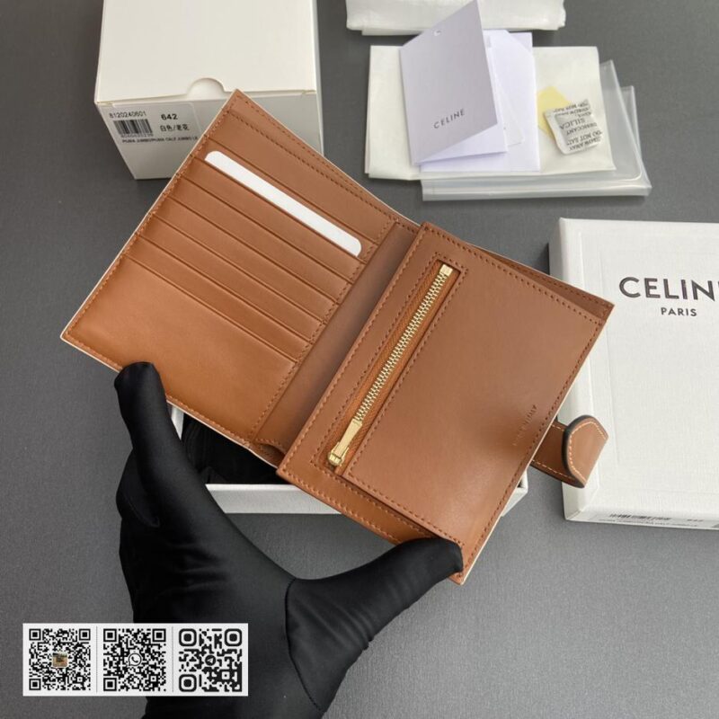 Celine TRIOMPHE中型羊皮革钱包 - Image 7
