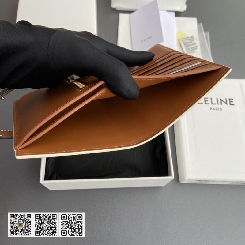 Celine TRIOMPHE中型羊皮革钱包 - Image 8