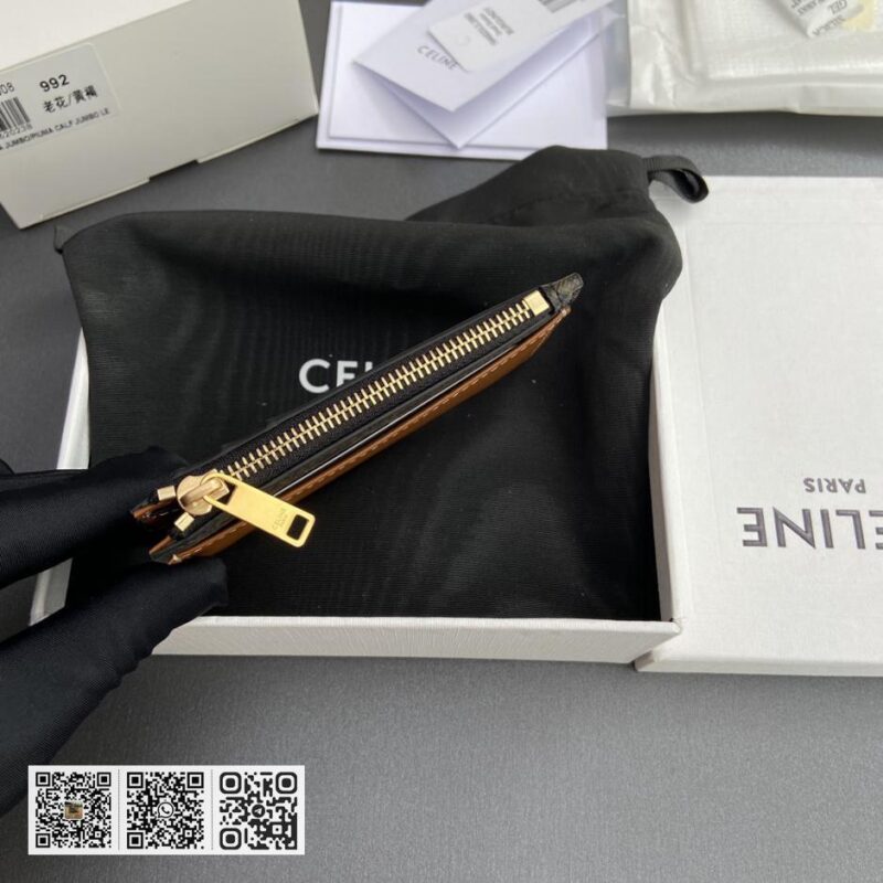 Celine TRIOMPHE羊皮卡包 - Image 3