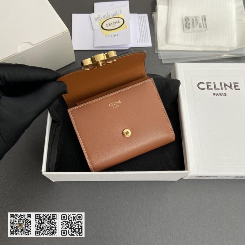 Celine TRIOMPHE羊皮钱包 - Image 5