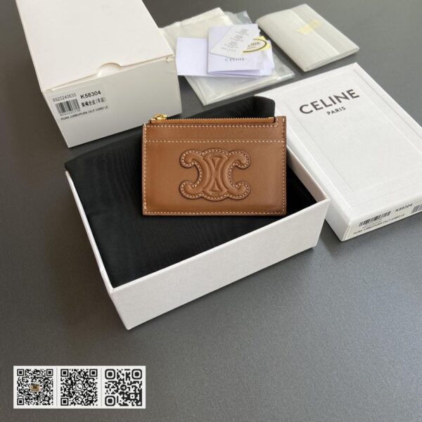 Celine TRIOMPHE羊皮革卡包