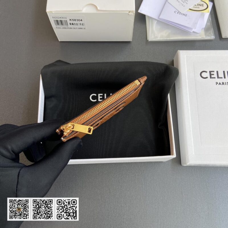 Celine TRIOMPHE羊皮革卡包 - Image 3