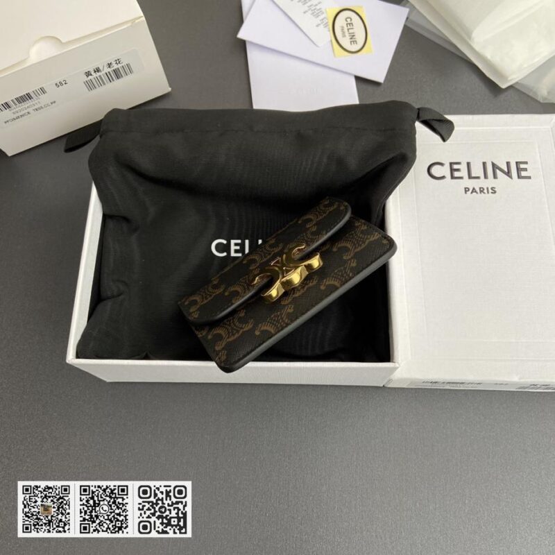 Celine TRIOMPHE翻盖卡包 - Image 3