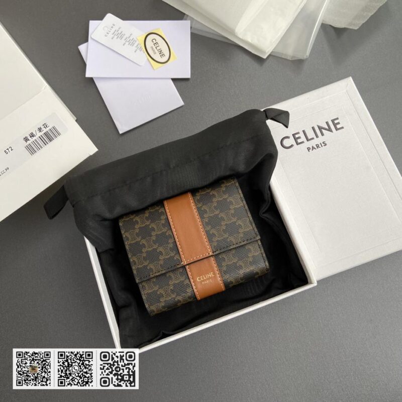 Celine TRIOMPHE短版三折钱包