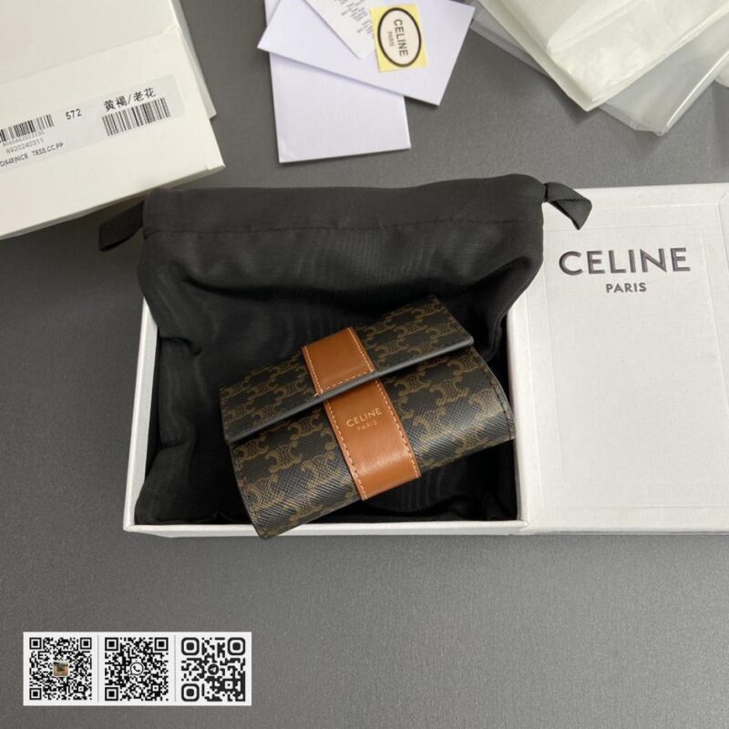 Celine TRIOMPHE短版三折钱包 - Image 9
