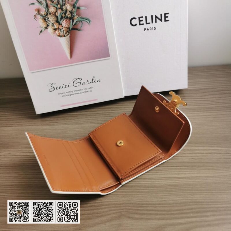 Celine 小号人造皮革钱包 - Image 6