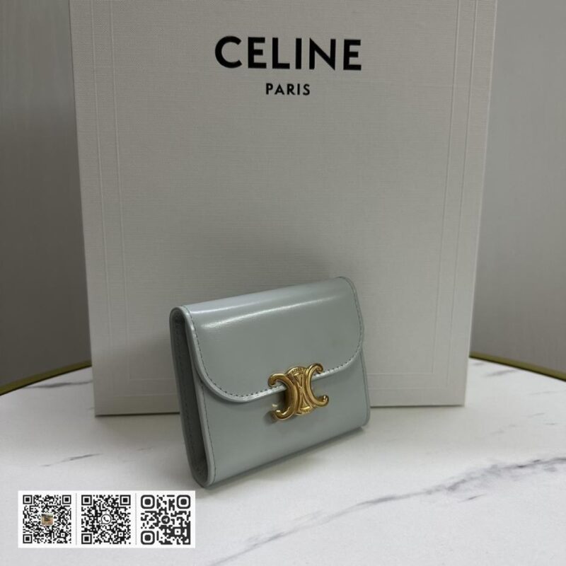 Celine 小号羊皮革翻盖皮夹 - Image 2