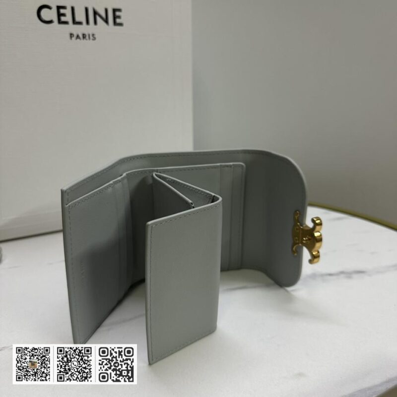 Celine 小号羊皮革翻盖皮夹 - Image 6