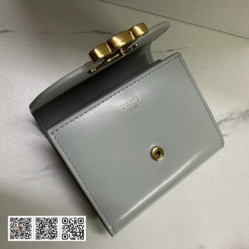 Celine 小号羊皮革翻盖皮夹 - Image 9