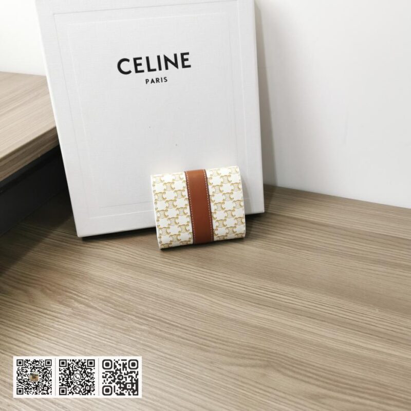 Celine 小号羊皮革三折皮夹 - Image 2