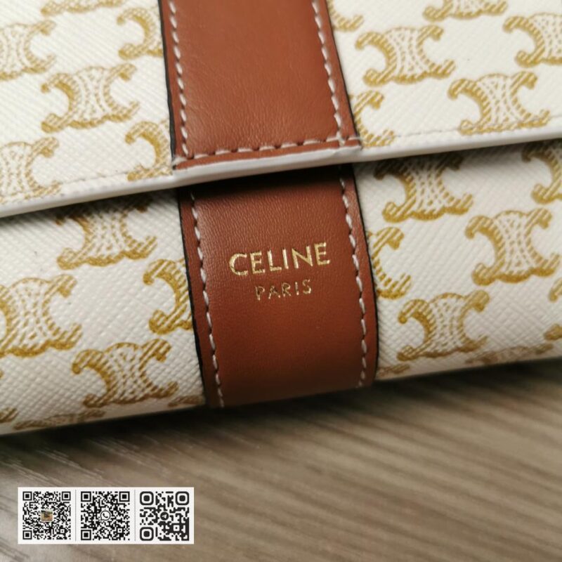 Celine 小号羊皮革三折皮夹 - Image 9